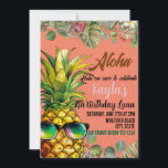Birthday Luau Custom Kids Einladung<br><div class="desc">Niedliche Geburtstag luau Party Einladung. Personalisierbar!</div>