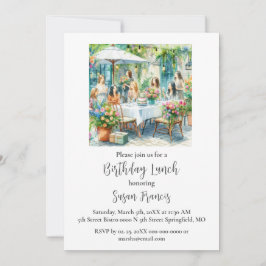 Birthday Lunch Chic Ladys Einladung