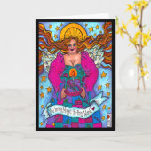 Birthday Magic Angel Card Karte (Gelbe Blume)