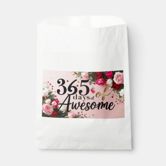 Birthday magic floral Countdown Shopping Gefallen  Geschenktütchen (Vorderseite)