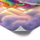 Birthday Magic Poster Whimsical Einhorn Kinder Par (Ecke)