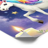 Birthday Magic poster Whimsical Einhorn Party Art (Ecke)