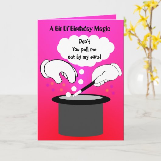 Birthday Magic Trick Karte (Gelbe Blume)