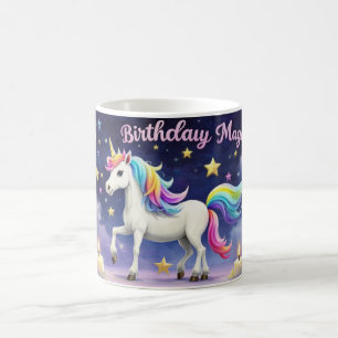 Birthday Magic Whimsical Einhorn Tee Tasse