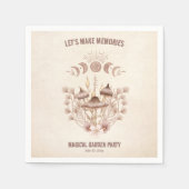 Birthday Magical Moon Phase Celestie Party Serviette (Vorderseite)