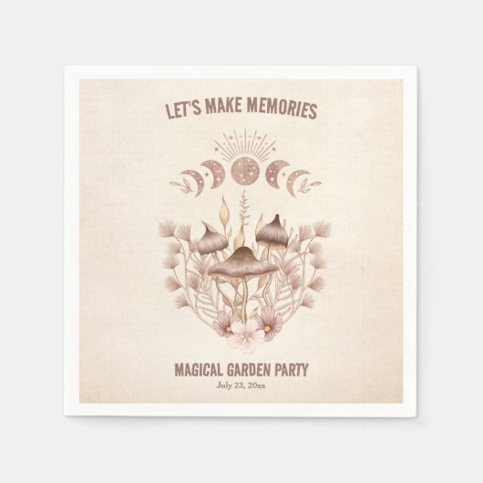 Birthday Magical Moon Phase Celestie Party Serviette (Vorderseite)