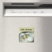 Birthday Magnet mit weißer Lilie Design (In Situ (Geschirrspüler))