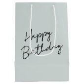 Birthday Magnifical Marble Spirale Treppe Mittlere Geschenktüte (Rückseite)