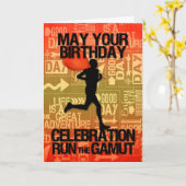 Birthday Male Runner Sport Thema Karte (Gelbe Blume)