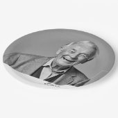 Birthday Male Stilvolles Foto Schwarz-weiß Monogra Pappteller (Schrägansicht)