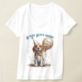Birthday Mama Beagle Dog Ballon Custom T-Shirt (Ablage )