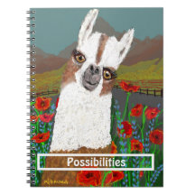 Birthday Mama Llama im Poppy Field Spiral