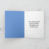 Birthday Man on Party Balloon Karte (Innenseite)