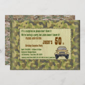 Birthday Man, Party Man, Jäger, jedes Alter, Hirsc Einladung (Vorne/Hinten)