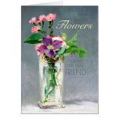 Birthday Manet Carnation and clematis CC1239 Card (Vorne)