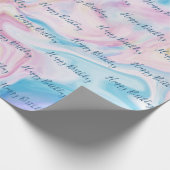 Birthday Marble Abstrakt Swirl Geschenkpapier (Ecke)