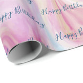 Birthday Marble Abstrakt Swirl Geschenkpapier (Rolleneckpunkt)
