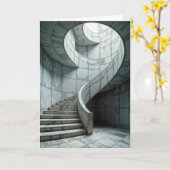 Birthday Marble Spiral Treppe Karte (Gelbe Blume)