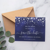 Birthday Marine blau silber rett Datum Party Haush Flyer