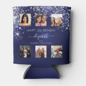 Birthday Marine blauen Freunde Foto Dosenkühler (Vorderseite)