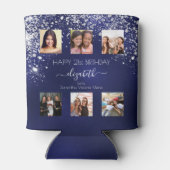 Birthday Marine blauen Freunde Foto Dosenkühler (Rückseite)