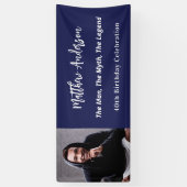 Birthday Marine Blue Foto Mann Mythos Legende Banner (Vertikal)