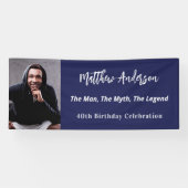 Birthday Marine Blue Foto Mann Mythos Legende Banner (Horizontal)