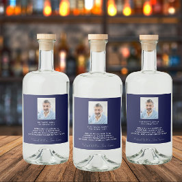 Birthday Marine Blue Foto Spaß Fakten Bio Typ Alkoholflaschenetikett