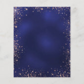 Birthday Marine Blue Rose Gold Einladung Flyer (Hinten)