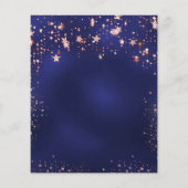 Birthday Marine Blue Rose Stars Budget Einladung (Rückseite)