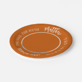 Birthday Marine verbrannte orange Foto Mann Mythos Pappteller (Schrägansicht)