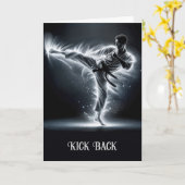 Birthday Martial Art mit Neon Energy Light Trails Karte (Gelbe Blume)