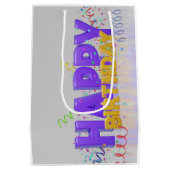 Birthday Medium Geschenktasche Mittlere Geschenktüte (Rückseite)