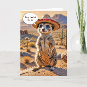Birthday Meerkat Tragen eines Sombrero Karte