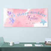 Birthday Mermaid Paper Plate Banner (Messe)