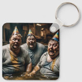 Birthday Mess – Funny Keychain Schlüsselanhänger (Rückseite)