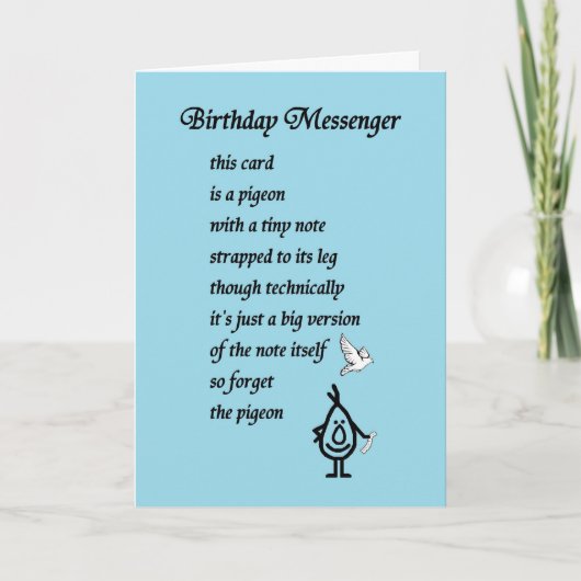 Birthday Messenger - eine Geburtstagskarte Karte (Vorderseite)