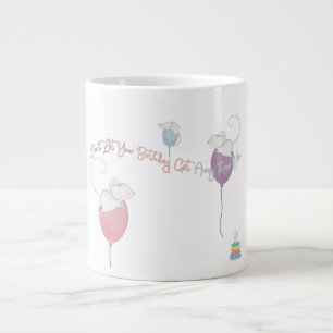 Birthday Mice Floating on Balloons Coffee Jumbo Jumbo-Tasse