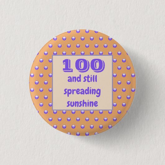 Birthday Milestone Blue Polka Dots Celebration Button (Vorderseite)