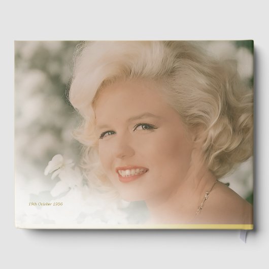 Birthday Milestone Einfaches Foto Weißes Elegantes Gästebuch (Rückseite)