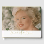 Birthday Milestone Einfaches Foto Weißes Elegantes Gästebuch (Vorderseite)