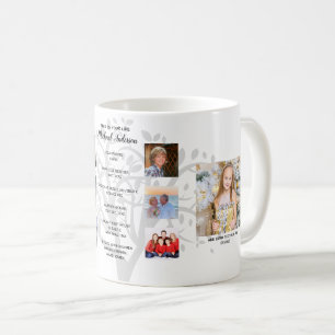 Birthday Milestones FOTO COLLAGE Family Tree Gift Kaffeetasse