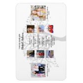 Birthday Milestones FOTO COLLAGE Family Tree Gift Magnet (Vertikal)