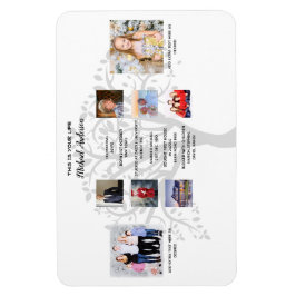 Birthday Milestones FOTO COLLAGE Family Tree Gift Magnet