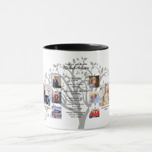 Birthday Milestones FOTO COLLAGE Family Tree Gift Tasse