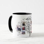 Birthday Milestones FOTO COLLAGE Family Tree Gift Tasse (Vorderseite Links)