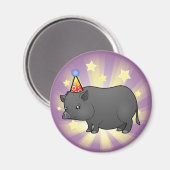 Birthday Miniature Pig Magnet (Vorderseite/Rückseite)