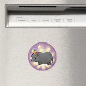 Birthday Miniature Pig Magnet (In Situ (Geschirrspüler))