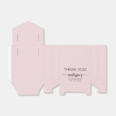 Birthday Minimal Dusty Pink Monogram Name Script Geschenkschachtel (Ungefaltet)