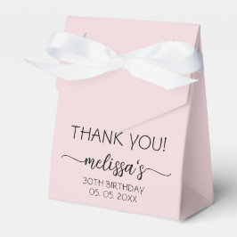 Birthday Minimal Dusty Pink Monogram Name Script Geschenkschachtel